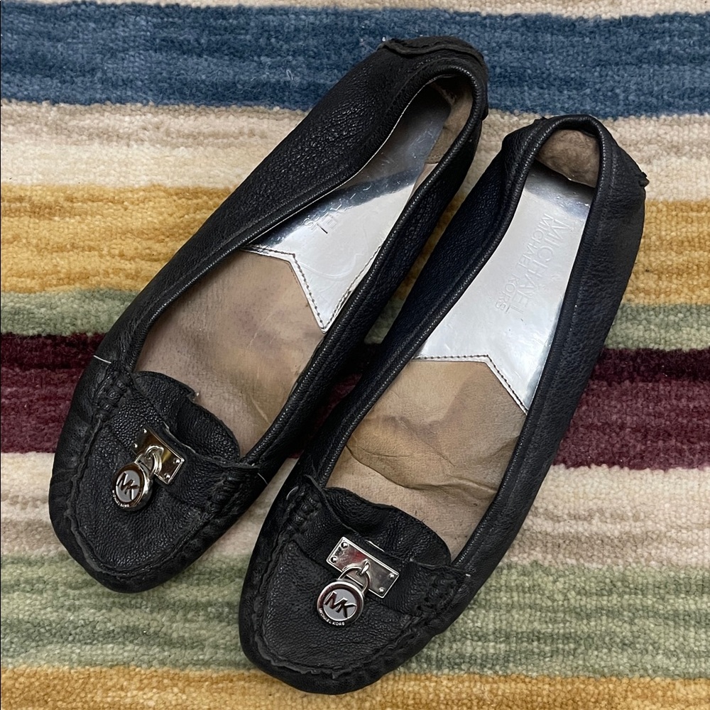 Michael Kors Black Leather Loafers